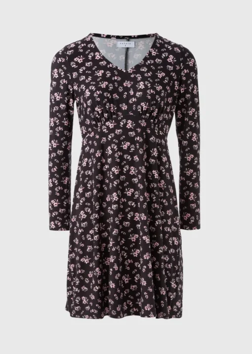 Pink Floral Long Sleeve Mini Dress