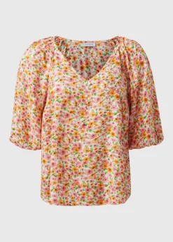 Pink Floral Tea Blouse