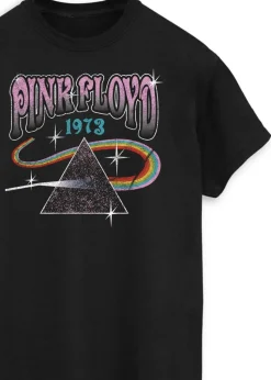 Pink Floyd 1972 Prism Adult Black Printed Music T-Shirt