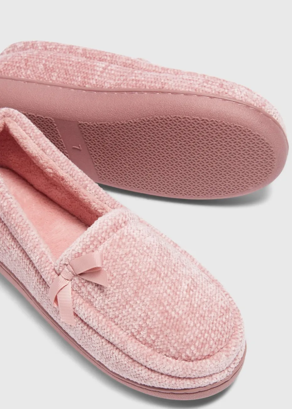 Pink Full Velour Slippers