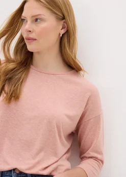 Pink Linen Blend Top
