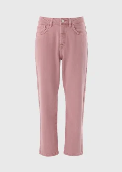 Pink Mom Style Jeans