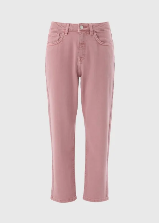 Pink Mom Style Jeans