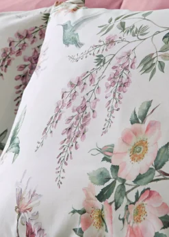 Pink Oriental Floral Duvet Set