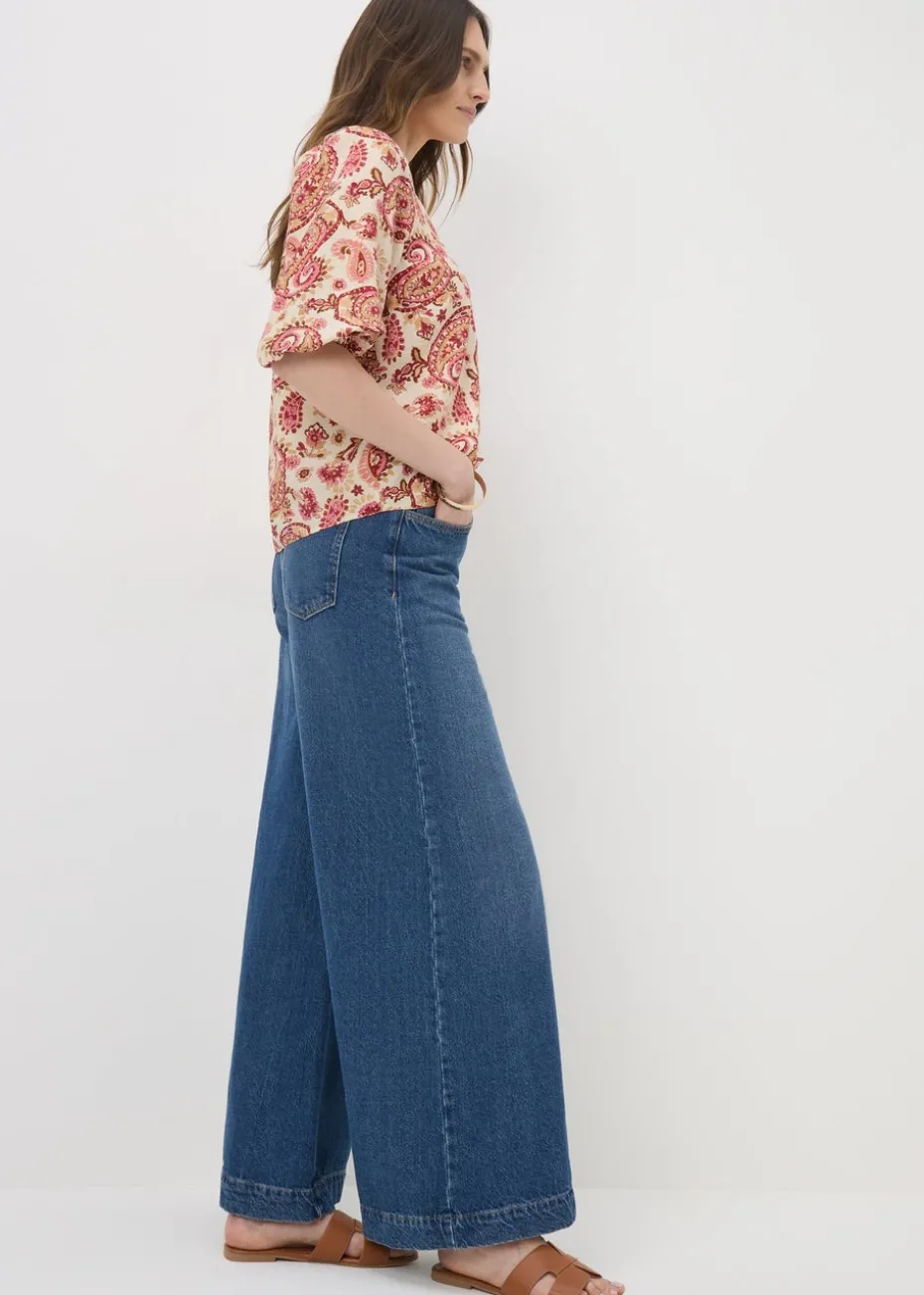 Pink Paisley Print Co Ord Blouse