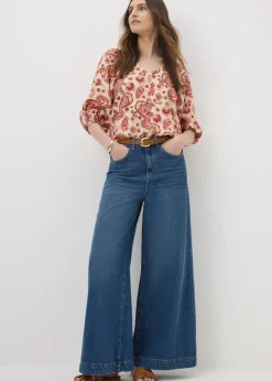 Pink Paisley Print Co Ord Blouse