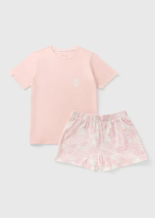 Pink Palm Short Pyjama Set