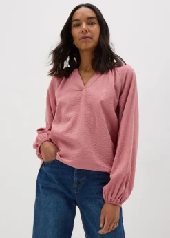 Pink Popover Blouse
