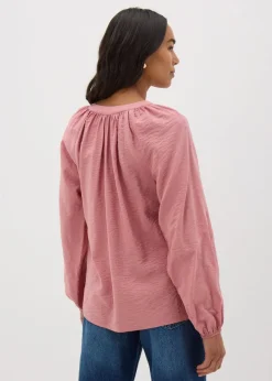 Pink Popover Blouse