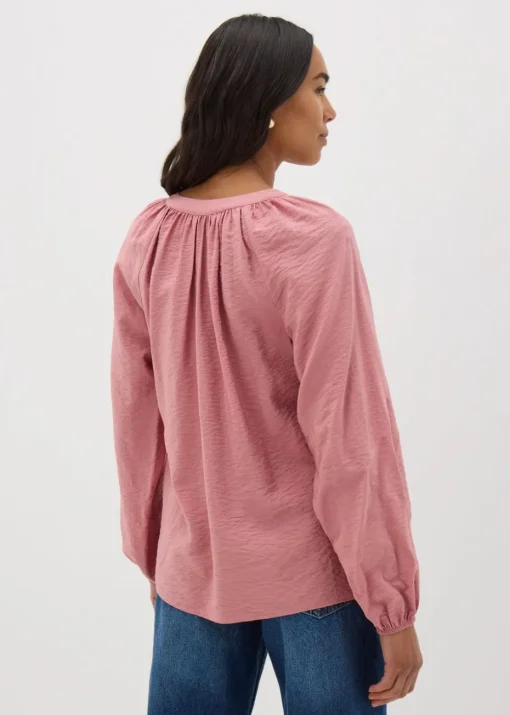 Pink Popover Blouse