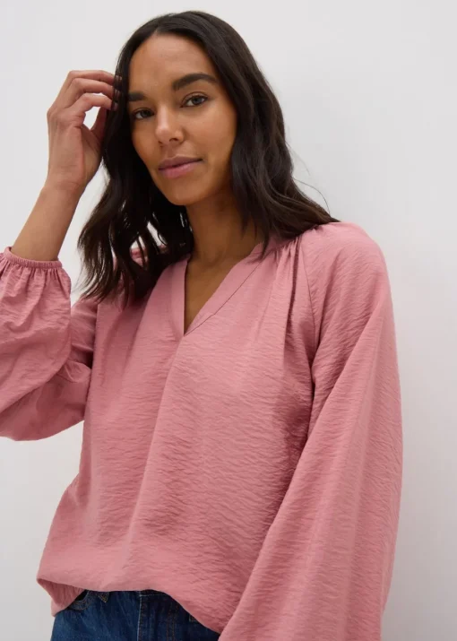 Pink Popover Blouse