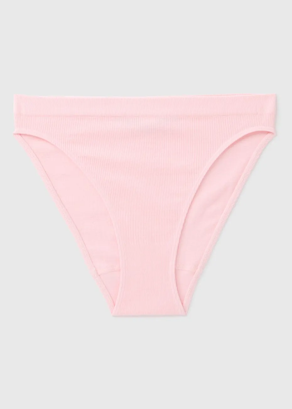 Pink Seamless High Leg Knickers