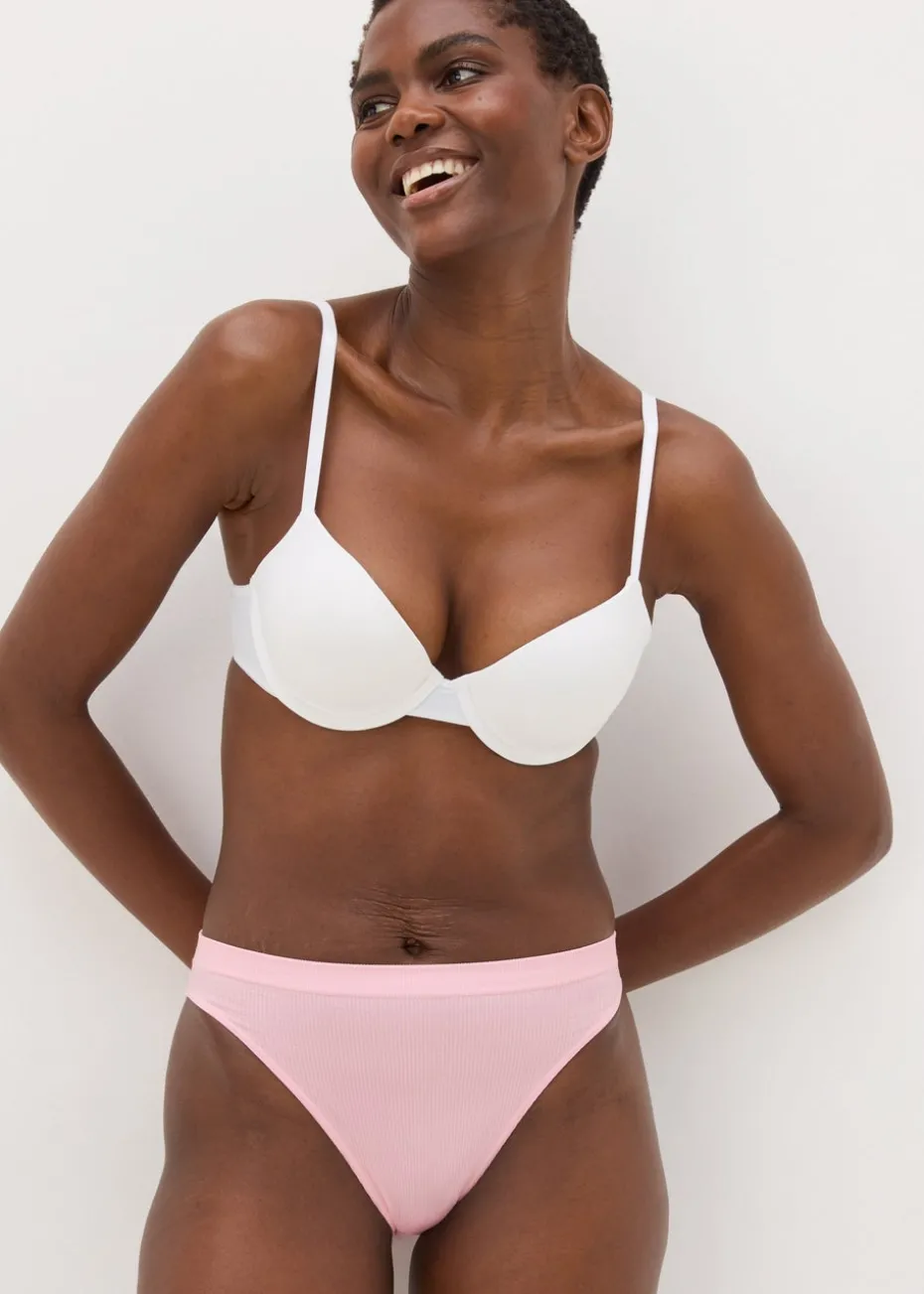 Pink Seamless High Leg Knickers