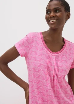Pink Shell Lace Nightie