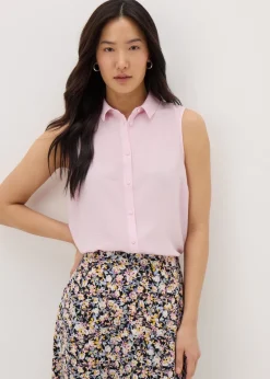 Pink Sleeveless Shirt