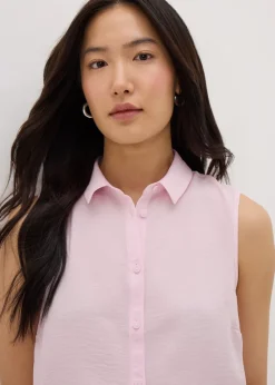 Pink Sleeveless Shirt