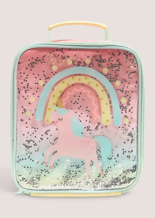 Pink Sparkly Unicorn Lunch Bag (21x24x8cm)