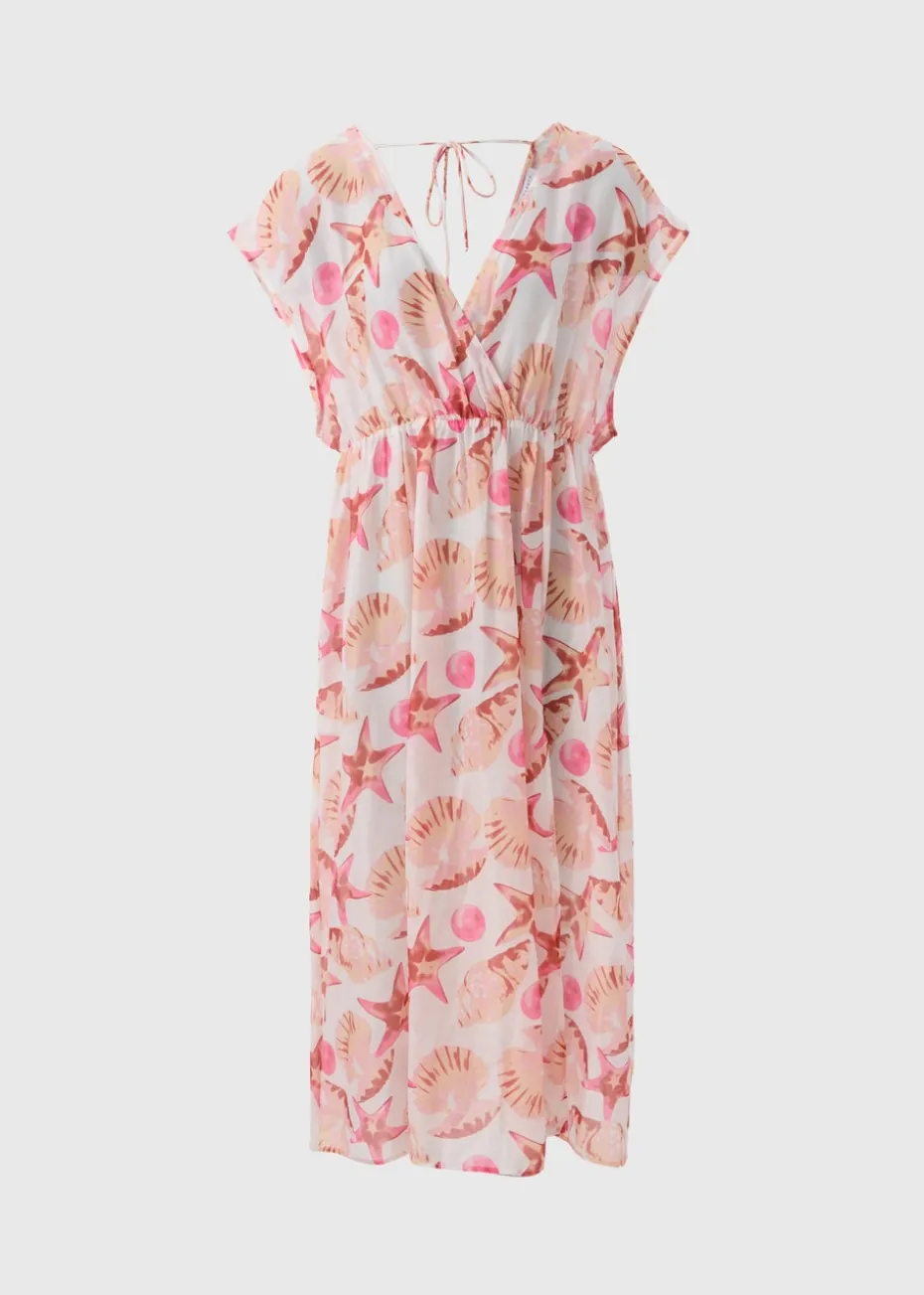 Pink Starfish Long Kaftan