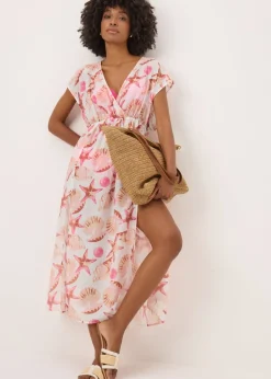 Pink Starfish Long Kaftan