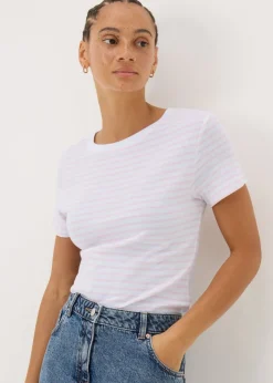 Pink Stripe Fitted T-Shirt