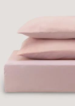 Pink Super Soft Fitted Bed Sheet & Pillowcase Bundle