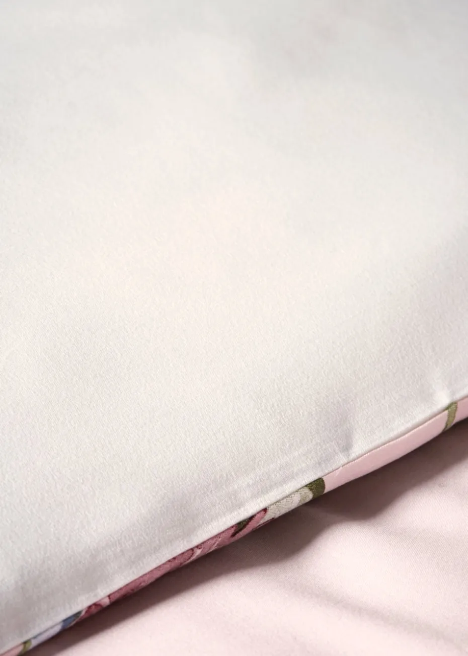 Pink Trailing Floral Reversible Duvet Set