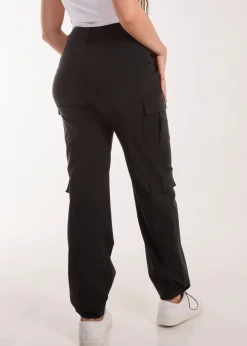 Pink Vanilla Black Pocket Detail Wide Leg Cargo Pants
