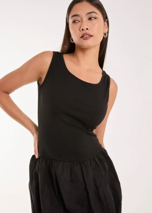 Pink Vanilla Black Puffball Mini Dress