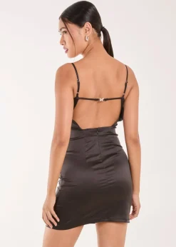 Pink Vanilla Black Rhinestone Butterfly Mini Dress