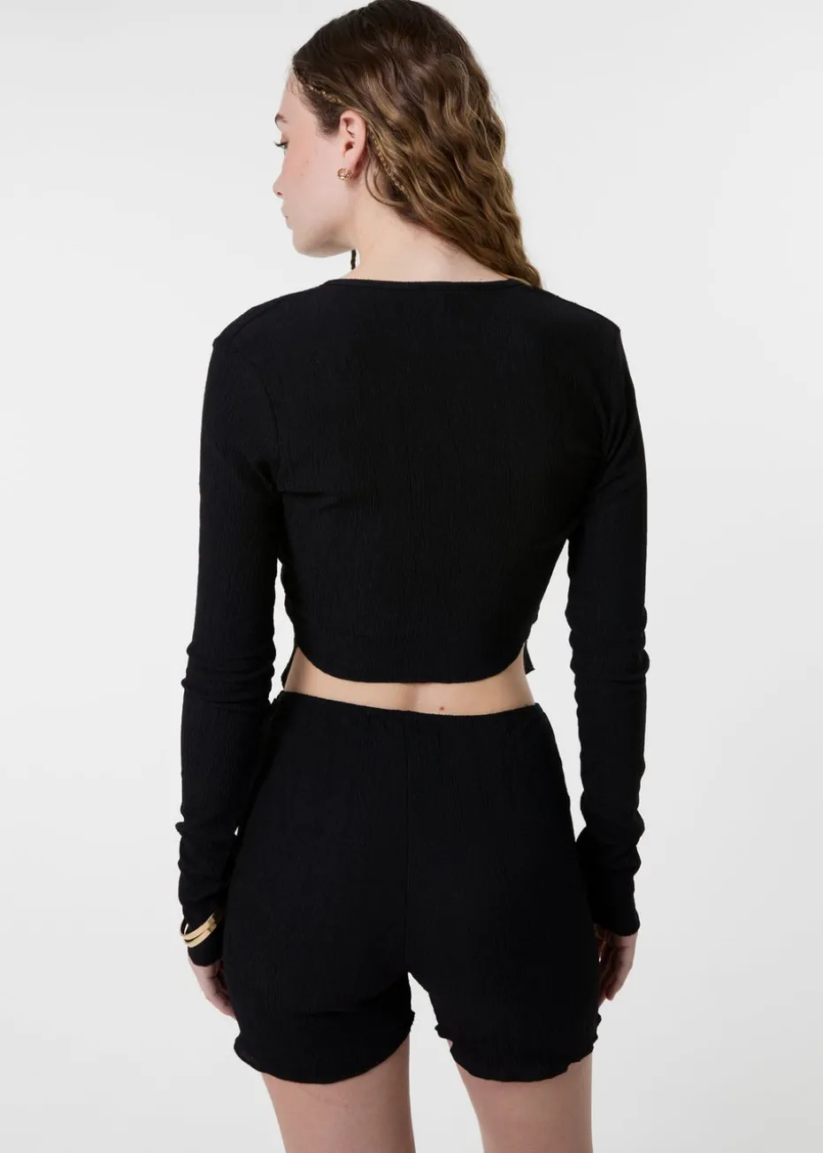 Pink Vanilla Black Textured Gold Ring Top