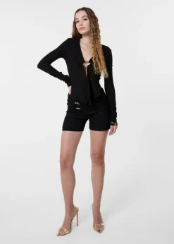 Pink Vanilla Black Textured Gold Ring Top