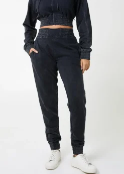Pink Vanilla Black Wash Cuffed Joggers