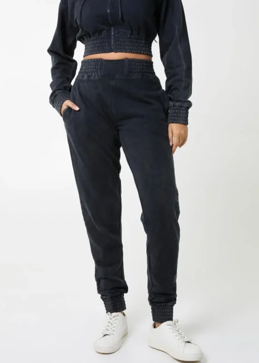 Pink Vanilla Black Wash Cuffed Joggers