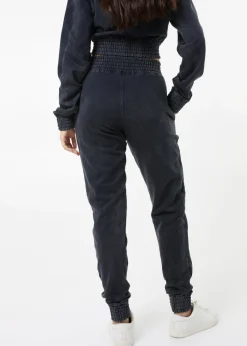 Pink Vanilla Black Wash Cuffed Joggers