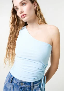 Pink Vanilla Blue Asymmetric Top