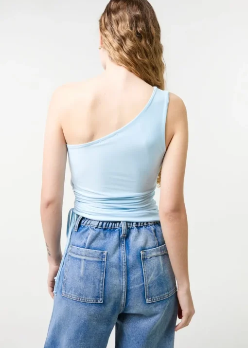Pink Vanilla Blue Asymmetric Top
