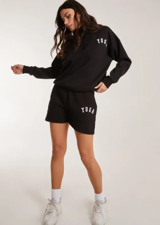 Pink Vanilla Collared Lounge Yoga Sweatshirt