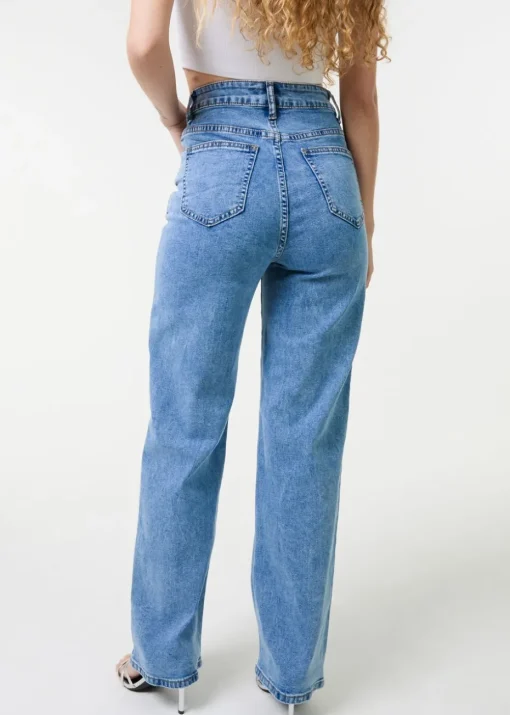 Pink Vanilla Denim High Waist Glitter Jeans