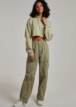 Pink Vanilla Green Parachute Cargo Pants