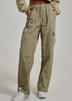 Pink Vanilla Green Parachute Cargo Pants