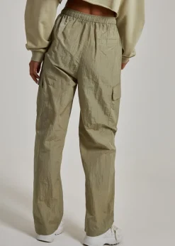 Pink Vanilla Green Parachute Cargo Pants