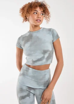 Pink Vanilla Green Tie Dye Rib Tee