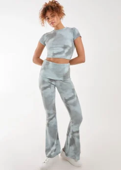 Pink Vanilla Green Tie Dye Rib Tee