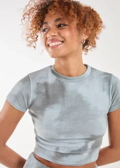 Pink Vanilla Green Tie Dye Rib Tee