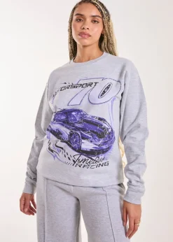 Pink Vanilla Grey Motorsport Oversized Sweat