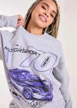 Pink Vanilla Grey Motorsport Oversized Sweat