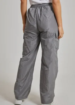 Pink Vanilla Grey Parachute Cargo Pants