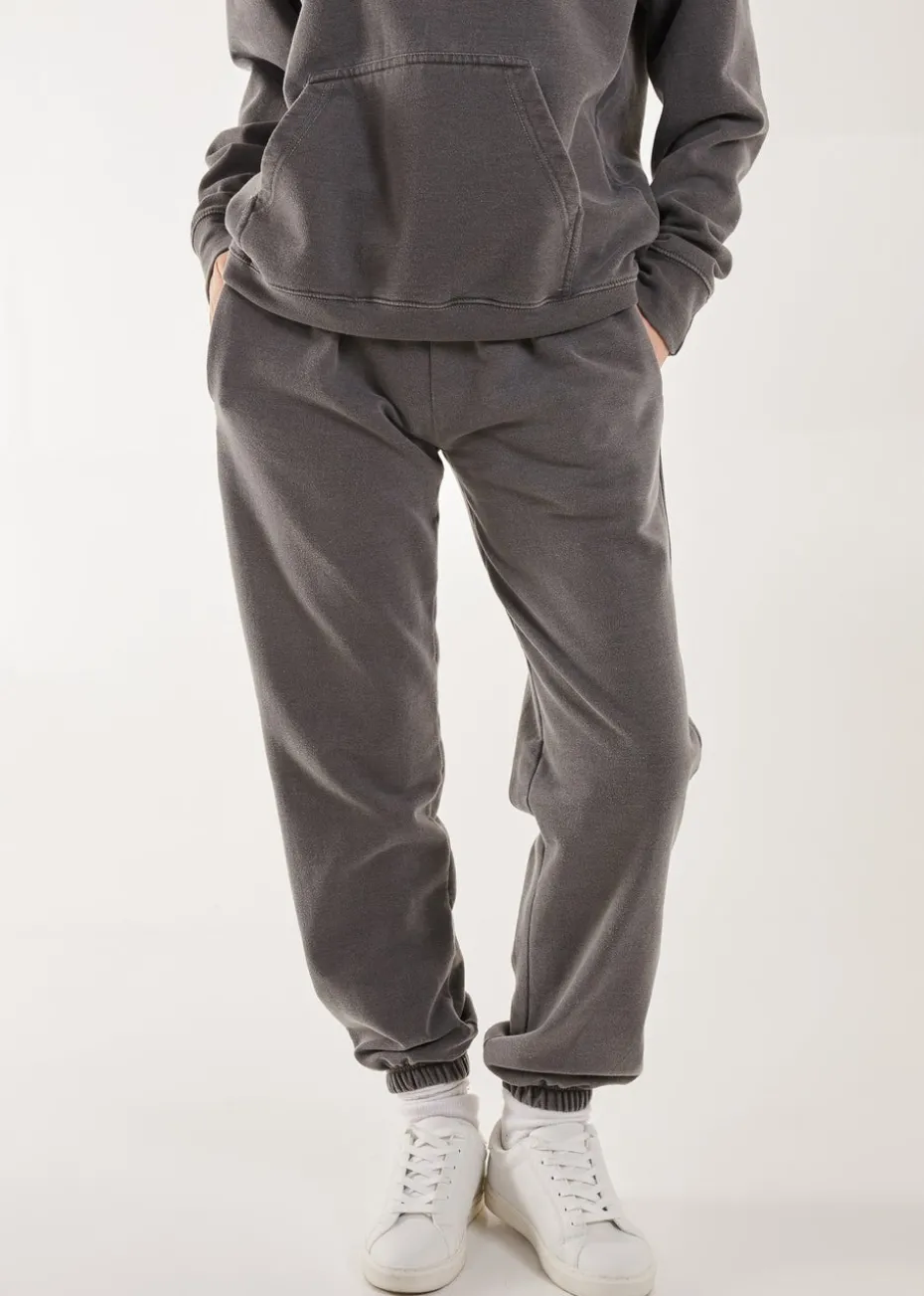 Pink Vanilla Grey Washed Tracksuit Bottoms