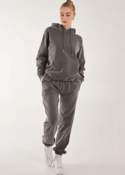 Pink Vanilla Grey Washed Tracksuit Bottoms