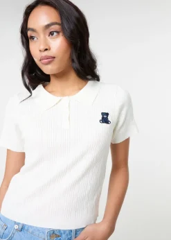 Pink Vanilla Ivory Cherub Cable Knit Top